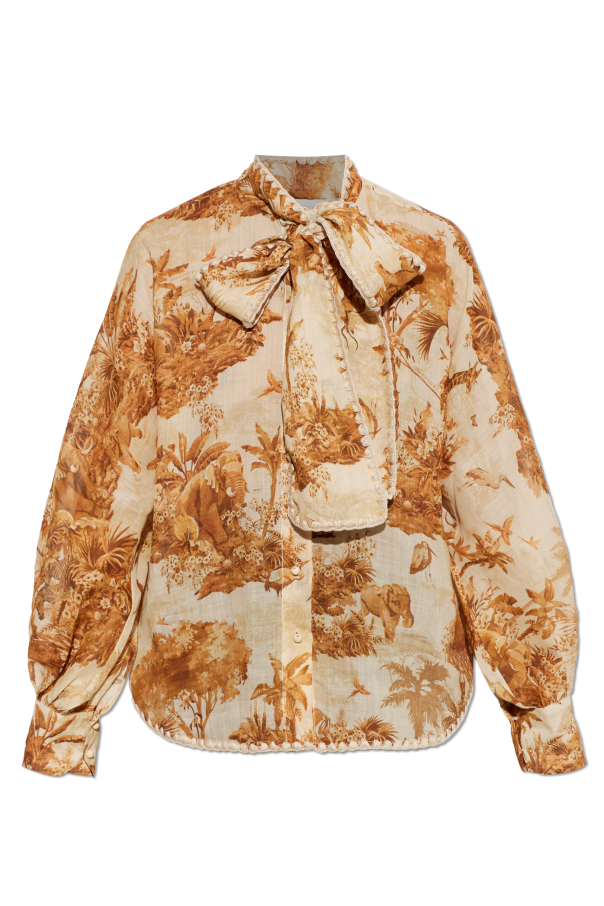 Shirt with floral motif od Zimmermann