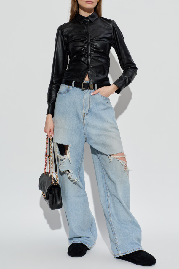 Balenciaga Leather top