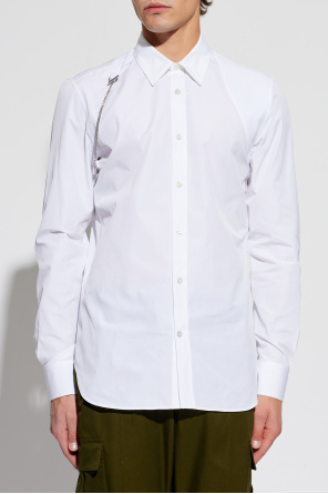 Alexander McQueen Camisa com corrente decorativa