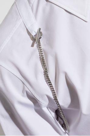 Alexander McQueen Camisa com corrente decorativa