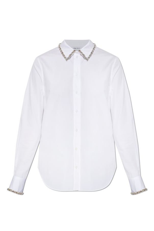 Shirt with shimmering crystals od Alexander McQueen
