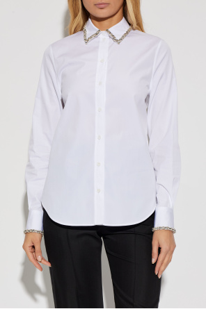 Alexander McQueen Camisa con cristales brillantes