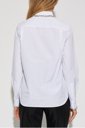 Alexander McQueen Camisa con cristales brillantes