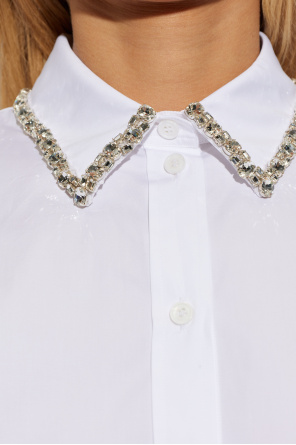 Alexander McQueen Camisa con cristales brillantes
