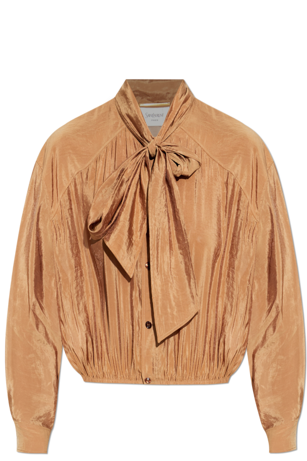 Shirt with decorative scarf od Saint Laurent