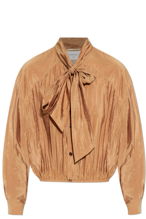 Shirt with decorative scarf