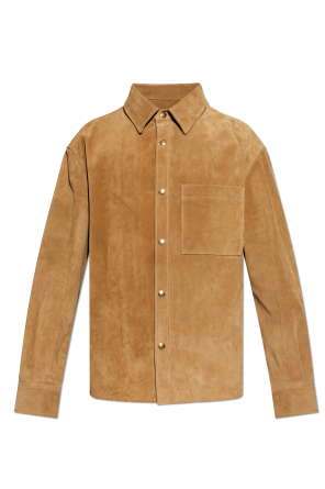 Suede shirt with pocket