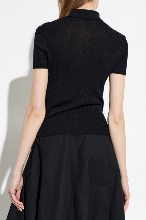 Balenciaga Ribbed short-sleeve top