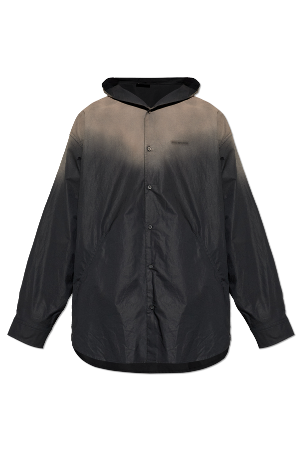 'Oversize' shirt with a hood od Balenciaga