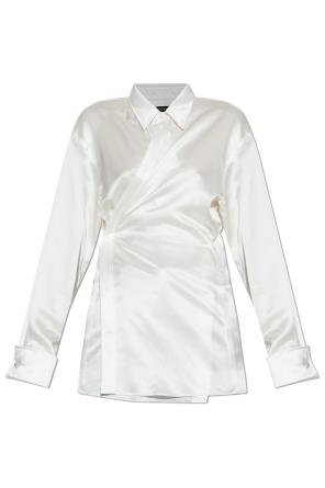 Camisa satinada con cinturón od Balenciaga