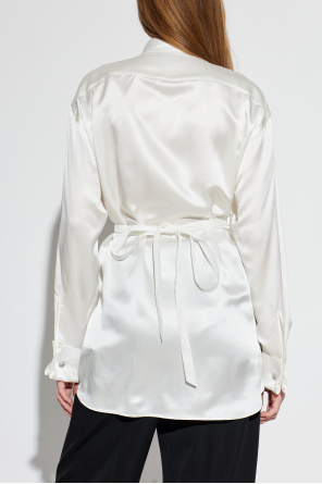 Balenciaga Satin shirt with belt
