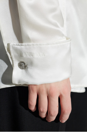Balenciaga Satin shirt with belt