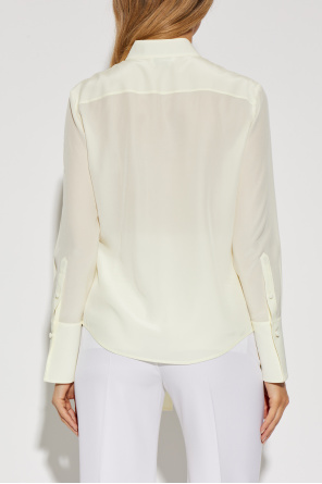 Alexander McQueen Silk shirt with decorative ruffles
