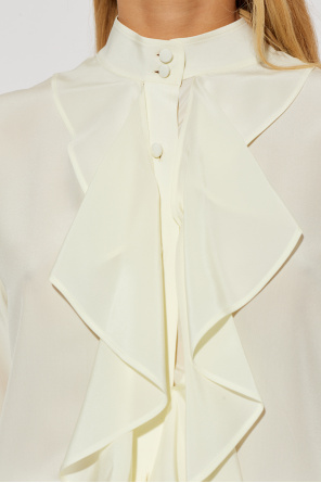 Alexander McQueen Silk shirt with decorative ruffles