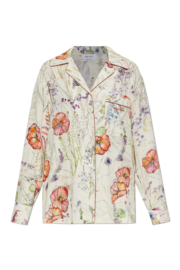 Shirt with floral motif od Alexander McQueen