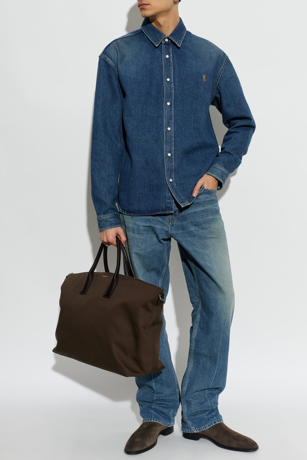 Saint Laurent Denim shirt with embroidered logo