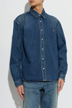 Saint Laurent Denim shirt with embroidered logo