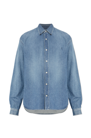Camisa vaquera con logo bordado