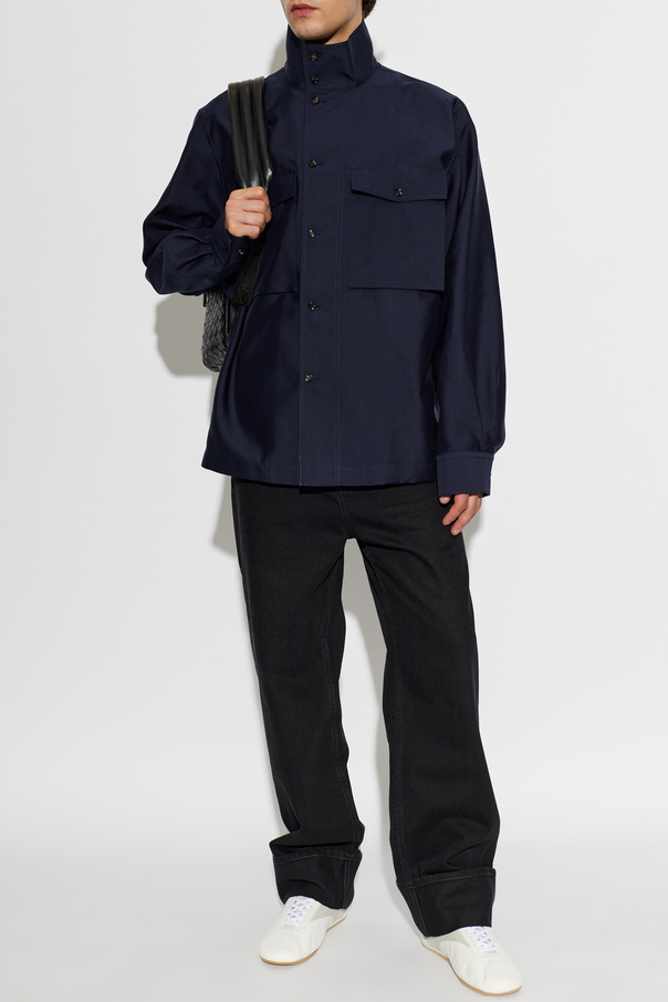 Bottega Veneta Cotton shirt with a stand-up collar