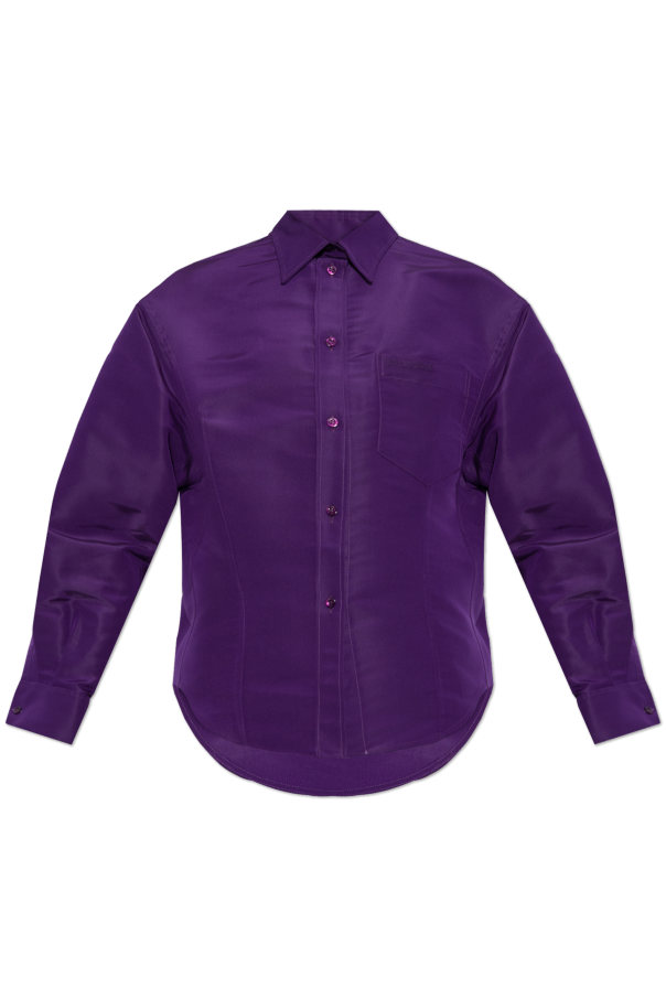 Silk shirt with logo od Balenciaga