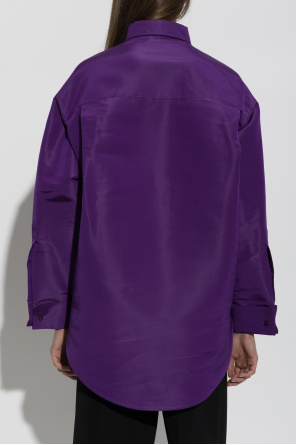 Balenciaga Jedwabna koszula z logo