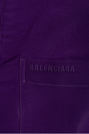 Balenciaga Jedwabna koszula z logo
