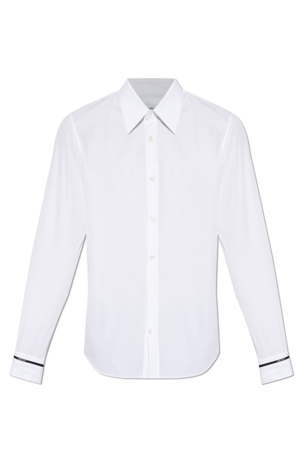 Shirt with embroidered logo on cuffs od Alexander McQueen