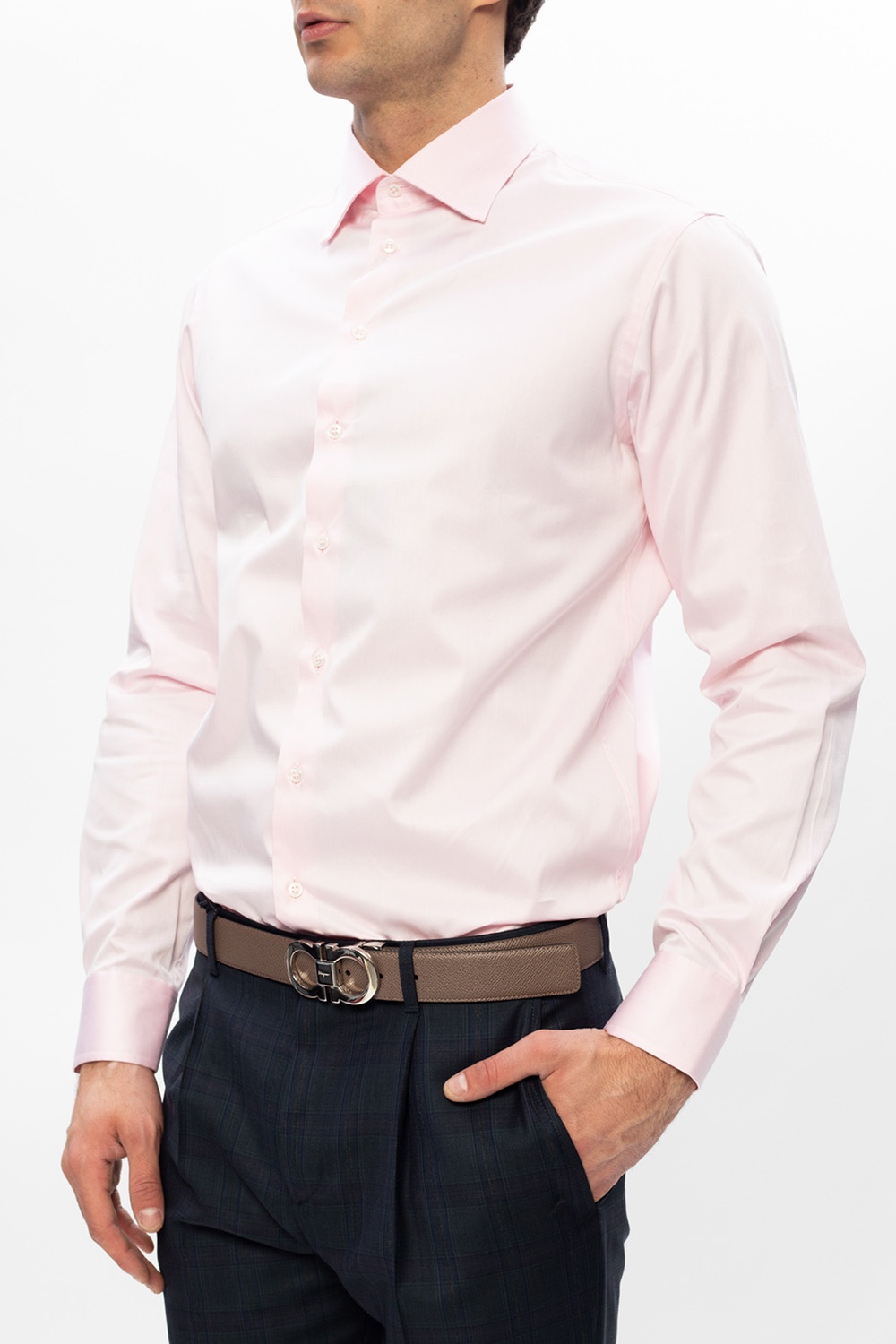 Pink Linen shirt Giorgio Armani - Vitkac GB