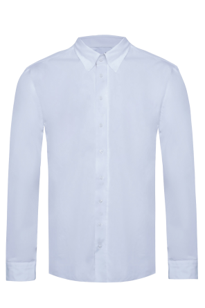 Shirt with snap collar