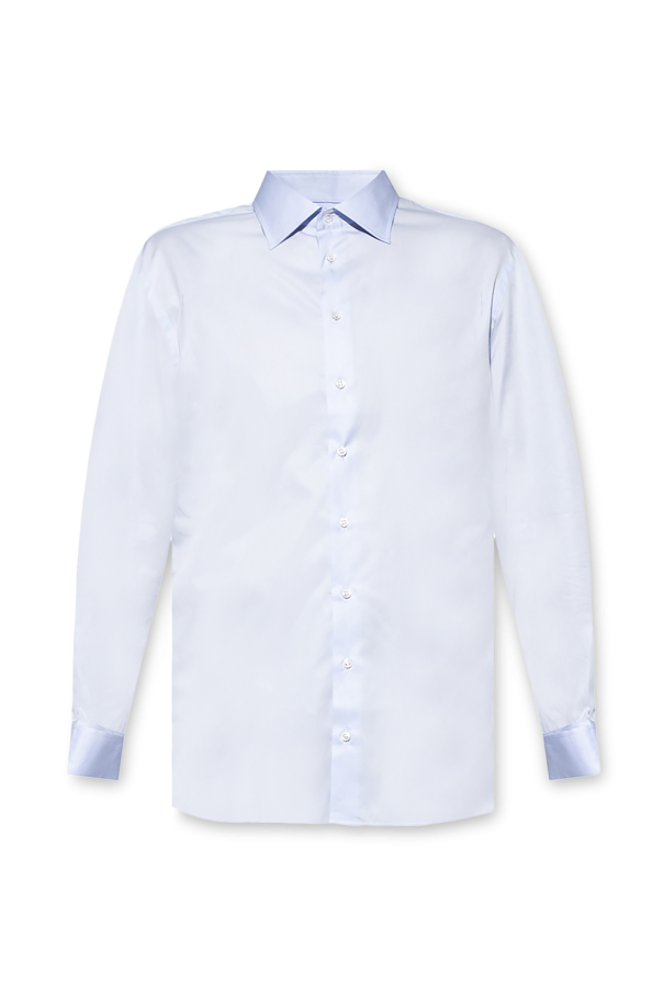 Giorgio diagonal-stripe armani Cotton shirt