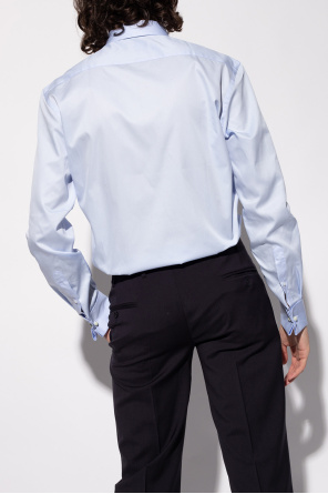 Giorgio diagonal-stripe armani Cotton shirt