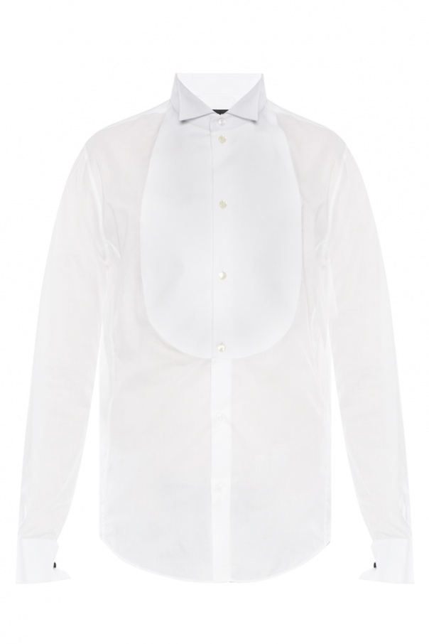 Giorgio Armani geometric-pendant Tuxedo shirt