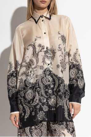 Zimmermann Camisa de seda con estampado