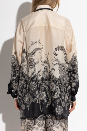 Zimmermann Camisa de seda con estampado