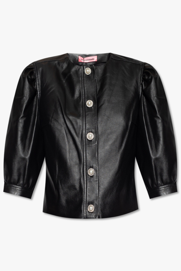 Custommade ‘Bala’ leather cropped shirt