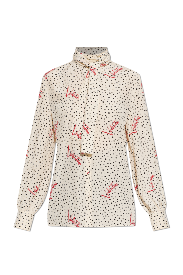 Silk blouse with decorative tie at the neckline od Valentino Garavani