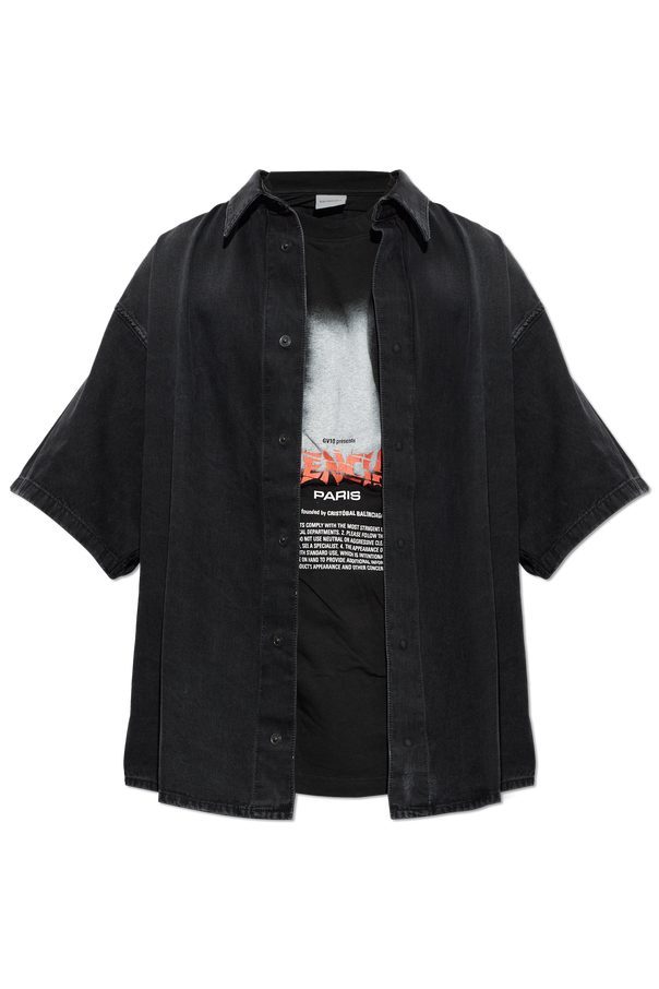 Balenciaga Denim short-sleeve shirt