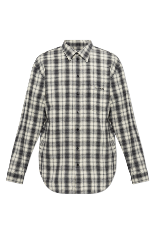 Shirt with embroidered logo od Balenciaga