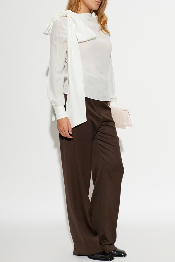 Alexander McQueen Silk shirt with a bow