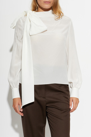 Alexander McQueen Silk shirt with a bow