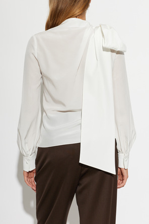Alexander McQueen Silk shirt with a bow