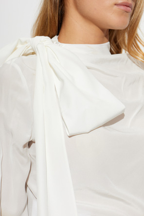 Alexander McQueen Silk shirt with a bow
