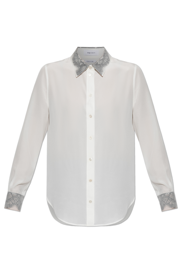 Silk shirt with lace details od Alexander McQueen