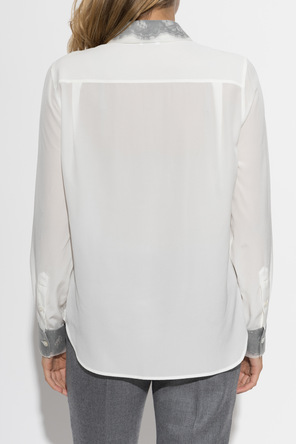 Alexander McQueen Silk shirt with lace details