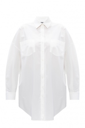 saint laurent tie neck sheer silk chiffon blouse