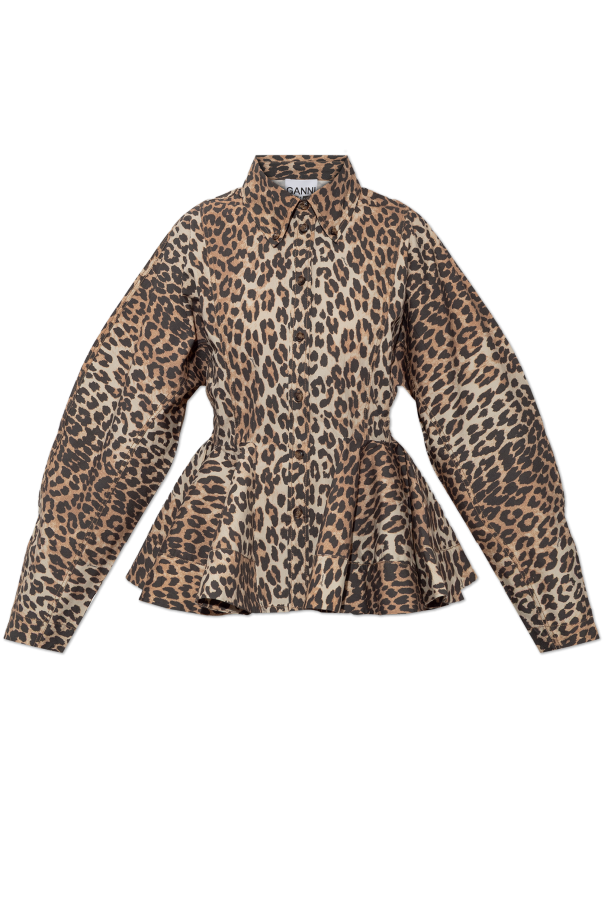 Ganni Camisa con estampado animal