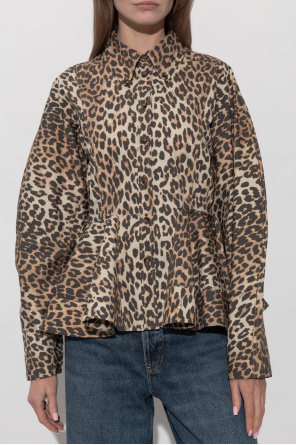 Ganni Camisa con estampado animal