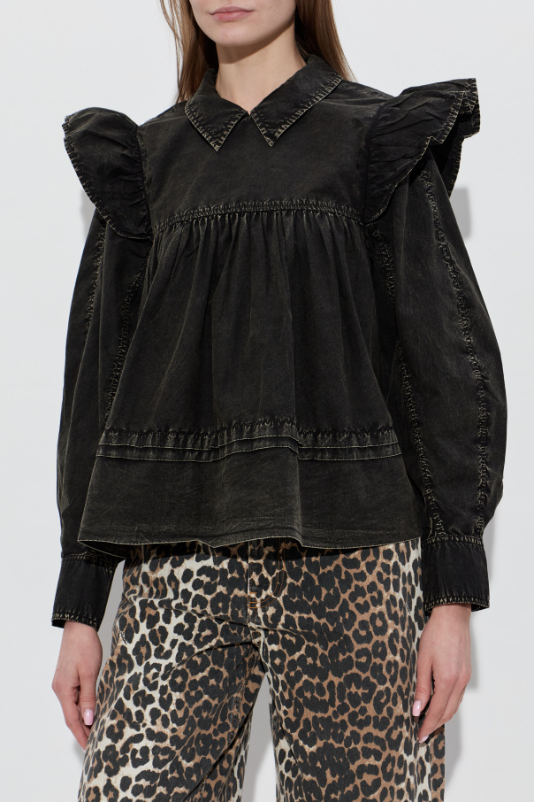 Ganni Ruffled top | Women's | Vitkac