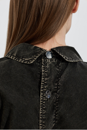 Ganni Top z falbanami