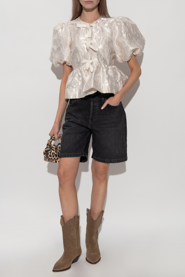 Ganni Top con motivo floral